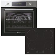 Σετ Εντοιχιζόμενος Φούρνος Candy PCT25CXCH64CCB με χωρητικότητα 70L και ενεργειακή κλάση Α+ και Αυτόνομες κεραμικές εστίες Candy με 4 ζώνες μαγειρέματ