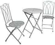 Τραπεζαρία Κήπου Gordon (Σετ 3Τμχ) 278-125-019 Grey 2 Θέσεων