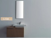 Σετ Έπιπλο Μπάνιου ECO-80BR 80 εκ.-Νιπτήρα τύπου Corian- Καθρέπτη 40*100 εκ. Χρώμα Light-oak FT21.080.002LO