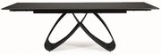 STÓŁ SAMANTA CERAMIC CZARNY SAHARA NOIR/CZARNY MAT (160-240)X90