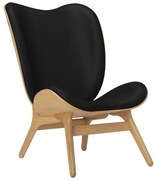 Πολυθρόνα A Conversation Piece Tall Hope Leather 5577C5577-12 73x93x106cm Oak Black