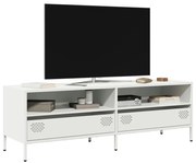 Έπιπλο Τηλεόρασης Λευκό 135x39x43,5 εκ. Ατσάλι Ψυχρής Έλασης 851339