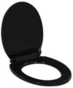 vidaXL Κάλυμμα Λεκάνης με Soft Close &amp; Quick Release Μαύρο
