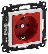 Πρίζα 2Π+Γ ασφαλείας UPS κόκκινη 753131 Valena Life Legrand-753131-Κόκκινο 753131
