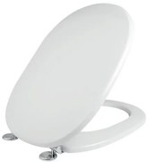 Κάλυμμα Λεκάνης WC Polyester B.T Λευκό 42,5-47,5x34,5cm Οπές 10-20cm για Ideal Standard Linda, Florile Elvit 0094