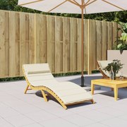vidaXL Μαξιλάρι Ξαπλώστρας Κρεμ 180 x 60 x 3 εκ. από Ύφασμα Oxford
