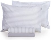 Σεντόνια Διπλά (Σετ) Nautica By Nef-Nef Homeware Nau Coast Γκρι,Λευκό