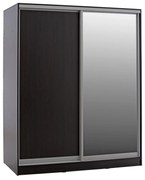 Ντουλάπα Συρόμενη ADLER Δίφυλλη με Καθρέπτη Wenge 160x60x210Υεκ. 160x60x210 εκ.