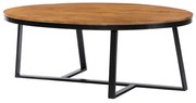 OVO COFFEE TABLE ΦΥΣΙΚΟ ΜΑΥΡΟ 121x71xH44cm