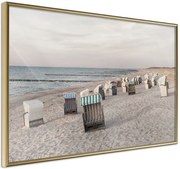 Αφίσα - Baltic Beach Chairs - 60x40 - Χρυσό - Χωρίς πασπαρτού