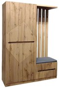 Έπιπλο εισόδου Zomie  σε oak απόχρωση 131x41.5x180.4εκ