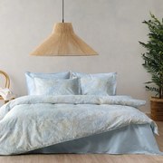 Κουβερλί Zanzara 32 Ciel-Yellow Kentia Υπέρδιπλo 230x250cm 100% Βαμβακοσατέν