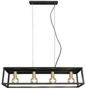 Φωτιστικό Οροφής - Ράγα Vito R30194032 4xE27 10W 100x150cm Black Mat RL Lighting Μέταλλο