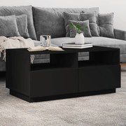 Τραπεζάκι Σαλονιού με Φώτα LED Μαύρο 90x49x40 εκ. - Μαύρο