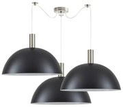 Φωτιστικό Οροφής SE21-NM-4-NM3-MS50 ADEPT TUBE Nickel Matt Pendant Black Metal Shade+ - 51W - 100W - 77-8412