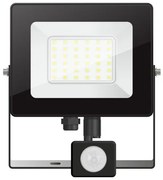 Προβολέας LED SLIM SMD 30W 6000K Ανιχνευτής Κίνησης IP65 Μαύρο Epistar 6229 Spotlight-6229-Μαύρο 6229