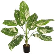 Τεχνητό Φυτό Dieffenbachia 20941 80x80x90cm Green-White GloboStar Πολυαιθυλένιο,Ύφασμα