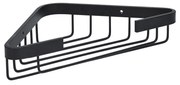 Estia 02-28510 Γωνιακή Ραφιέρα Μπάνιου με 2 Ράφια 25x17x28.5cm Μαύρη