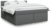 ΚΡΕΒΑΤΙ BOXSPRING ΜΕ ΣΤΡΩΜΑ ΣΚΟΥΡΟ ΓΚΡΙ 180X200 ΕΚ ΥΦΑΣΜΑΤΙΝ 3286760