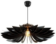 Φωτιστικό Οροφής Ξύλινο C7348.03 Μαύρο Φ68x50Υ εκ. 68x68x50 εκ.