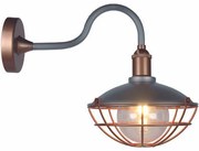 Φωτιστικό Τοίχου Μεταλλικό Νίκελ IP65 Ε27 25x43x35cm  DH-WA-0005