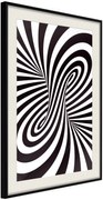 Αφίσα - Black and White Swirl - 40x60 - Μαύρο - Με πασπαρτού