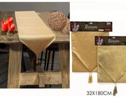 Χριστουγεννιάτικος Runner Τραπεζιού Χρυσό 32x180cm Σε 2 Σχέδια