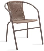 Πολυθρόνα κήπου Obbi pakoworld μέταλλο-pe καφέ