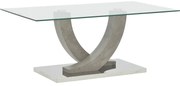 Intrahome Τραπέζι σαλονιού Kasmora Intrahome γκρι ξύλο-γυαλί 110x60x45εκ | SKU: INTRAPA-130111340