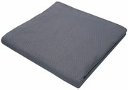 Κουβέρτα Βαμβακερή Πικέ Μονή 170x260εκ. Sanforized Grey