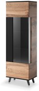 RANDOM W-1 display cabinet, color: wotan oak/black DIOMMI V-PL-RANDOM-W-1