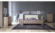 Savvidis Furniture  Κρεβάτι Ν45Δ για στρώμα 150x200 Μόκα με Μπεζ Τεχνόδερμα BEST-30314