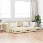 vidaXL Καναπές-κρεβάτι δαπέδου Κρεμ 245 x 78 x 77 εκ. ύφασμα