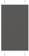 vidaXL Πλισέ περσίδα Μαύρο 75x150 cm Πλάτος υφάσματος 74,4 cm