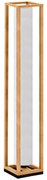 Φωτιστικό Δαπέδου Granados 390103 20x20x140cm 4xE27 25W Brown-White Eglo Ατσάλι,Ύφασμα,Ξύλο