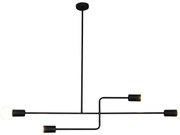 Κρεμαστό Φωτιστικό Οροφής 4xE27 G95 G45 LED Rodney Homelighting-77-3810-Μαύρο 77-3810