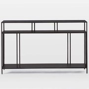 Κονσόλα Venedik 706CLN1114 110x30x78cm Black Melamine, Metal