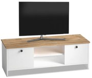 Έπιπλο τηλεόρασης Cube Megapap μελαμίνης χρώμα pine - white 120x30x40εκ.