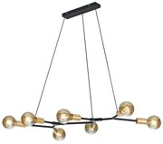 Φωτιστικό Οροφής - Ράγα Cross 306700732 Black-Gold Trio Lighting Μέταλλο