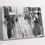 Πίνακας Καμβάς 651MRT1246 70x100cm Black-White Wallity Οριζόντιοι Καμβάς