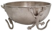 Διακοσμητικό Μπολ Σαύρα 00.07.7323 25Χ14cm Silver Aluminium