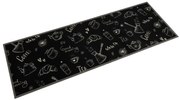 vidaXL Χαλί Κουζίνας Πλενόμενο Μαύρο Επιγρ. Morning 60x180 εκ. Βελούδο