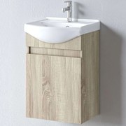 Έπιπλο Μπάνιου Πάγκος Με Νιπτήρα Siena S3BSI045SN0 45x36x60cm Sonoma Πορσελάνη,Μελαμίνη