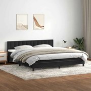 vidaXL Κρεβάτι Boxspring με Στρώμα Μαύρο 200x210 εκ. Βελούδινο