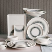 Σερβίτσιο Πιάτων Πορσελάνης Black Ice Κάθετο – Σετ 20 τμχ - Kutahya Porselen