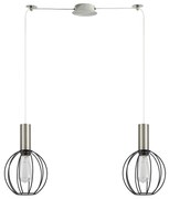 Φωτιστικό Οροφής SE21-NM-4-NM2-GR2 ADEPT TUBE Nickel Matt Pendant Black Metal Grid+ - 51W - 100W - 77-8445