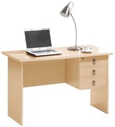 WOODWELL SIGNAL Γραφείο με 3 Συρτάρια Απόχρωση Sonoma 120x60x75cm ΕΟ105,2