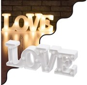 Επιτραπέζιο Διακοσμητικό Φωτιστικό LOVE 2W Μπαταρίας Globostar-76549-Λευκό 76549