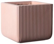 Κασπώ Πήλινο Τετράγωνο Stripe M B-3050-8 31x31x28cm Somon Supergreens Πηλός