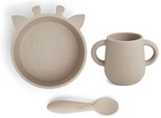 Nuuroo Ebba Σετ φαγητού σιλικόνης 3τμχ Cobblestone